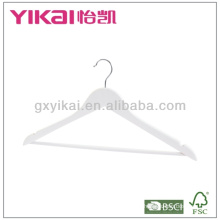 Hot Selling White Colored Wooden Clothes Hanger